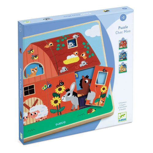 Puzzle für die Kleinsten 3 Spielbretter  - Bauernhof - Tublu.de