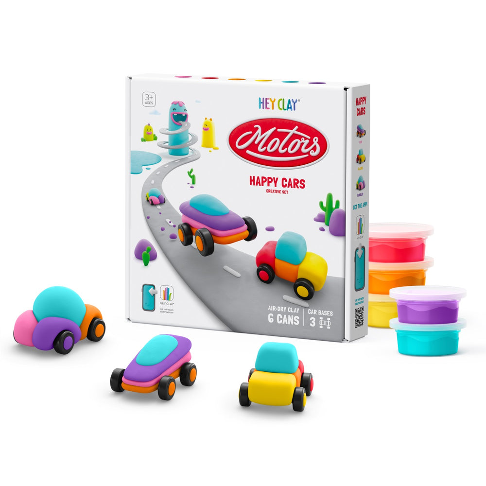 Modelliermasse – Fröhliche Autos