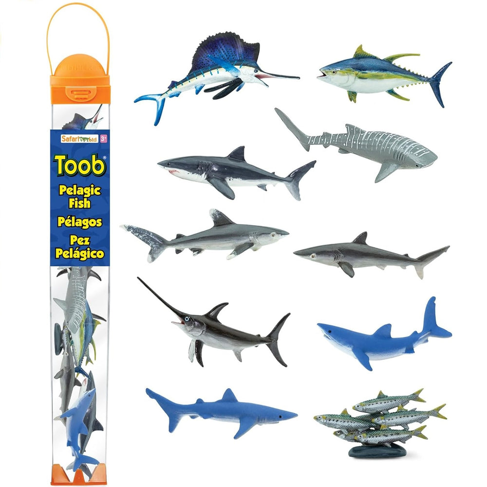 Figurenset in einer Tube TOOB – Große pelagische Fische - Tublu.de