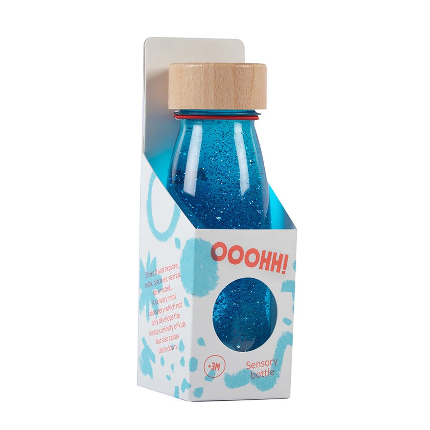 Sensorische Flasche FLOAT – Blau - Tublu.de
