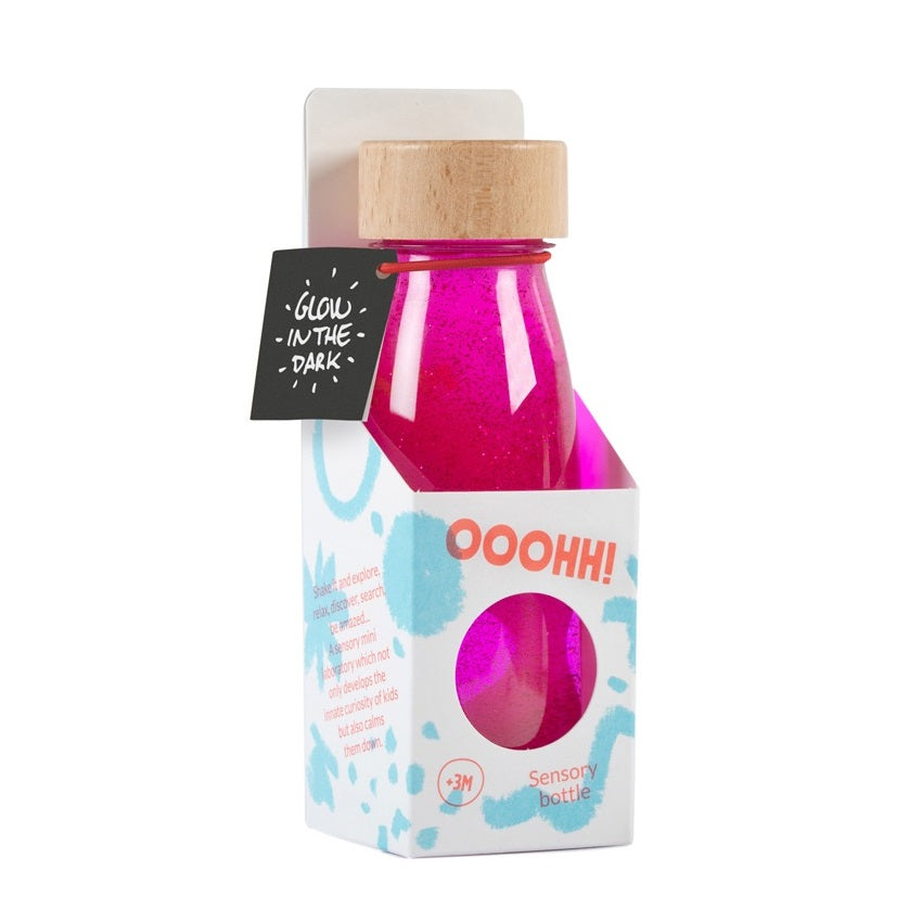 Sensorische Flasche FLOAT – Neonrosa - Tublu.de