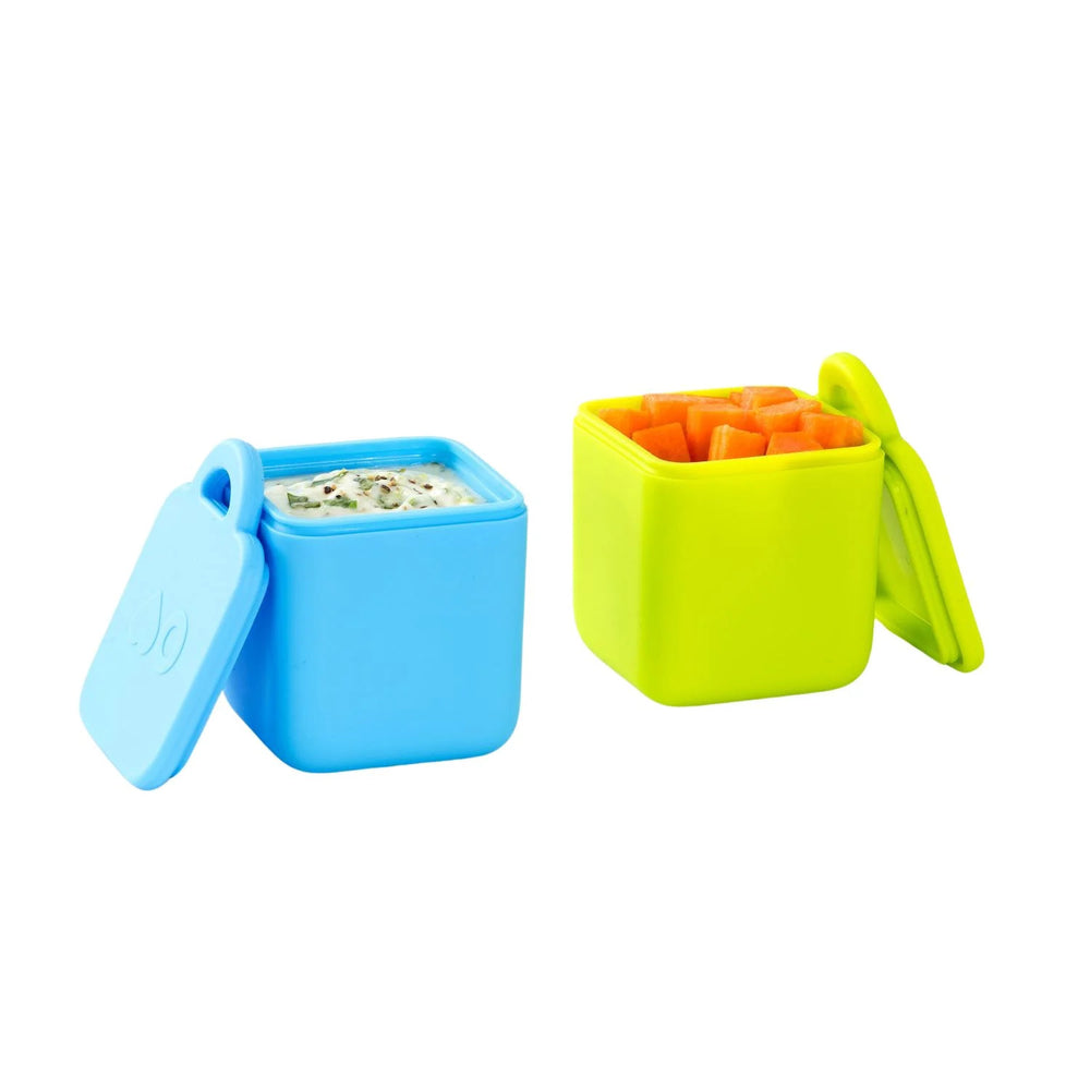 Zwei luftdichte Behälter für die Lunchbox OmieDip – Blue Lime