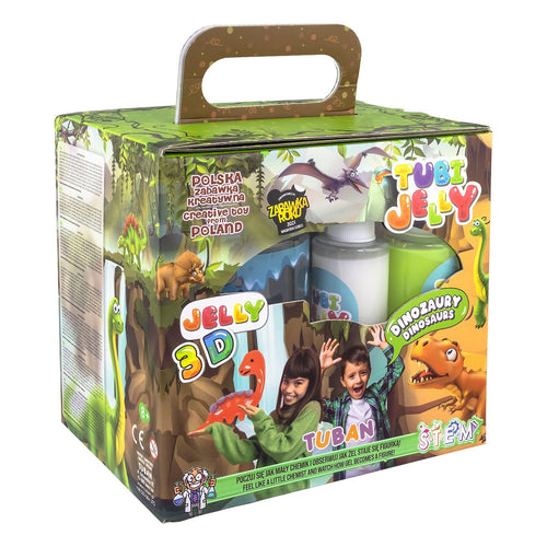 Tubi Jelly Set 6 Farben + kleines Aquarium – Dinosaurier