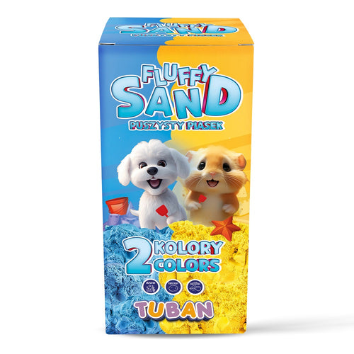 Set Fluffy Sand – Flaumiger Sand blau und gelb