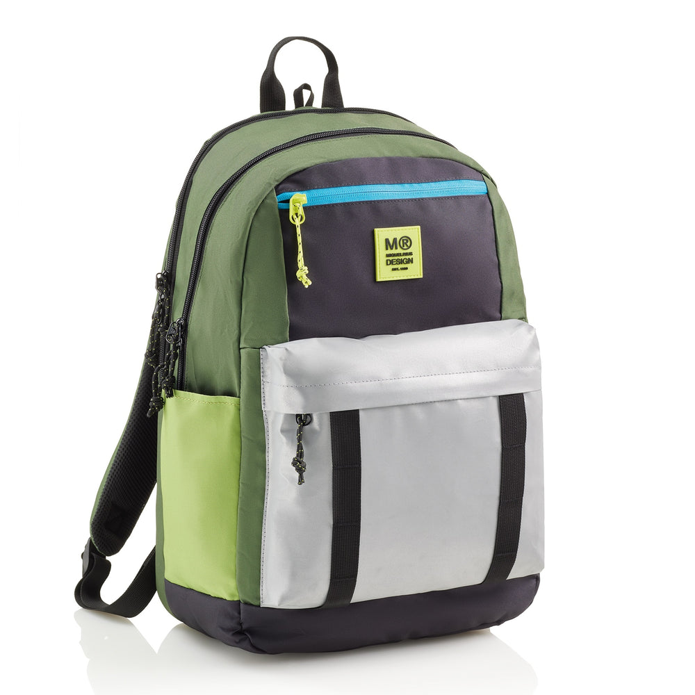 Dreikammer-Schulrucksack Amsterdam – Rider Green 28 l