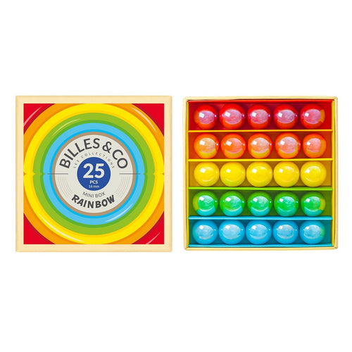 Glasperlen – Regenbogen, 25 Stück