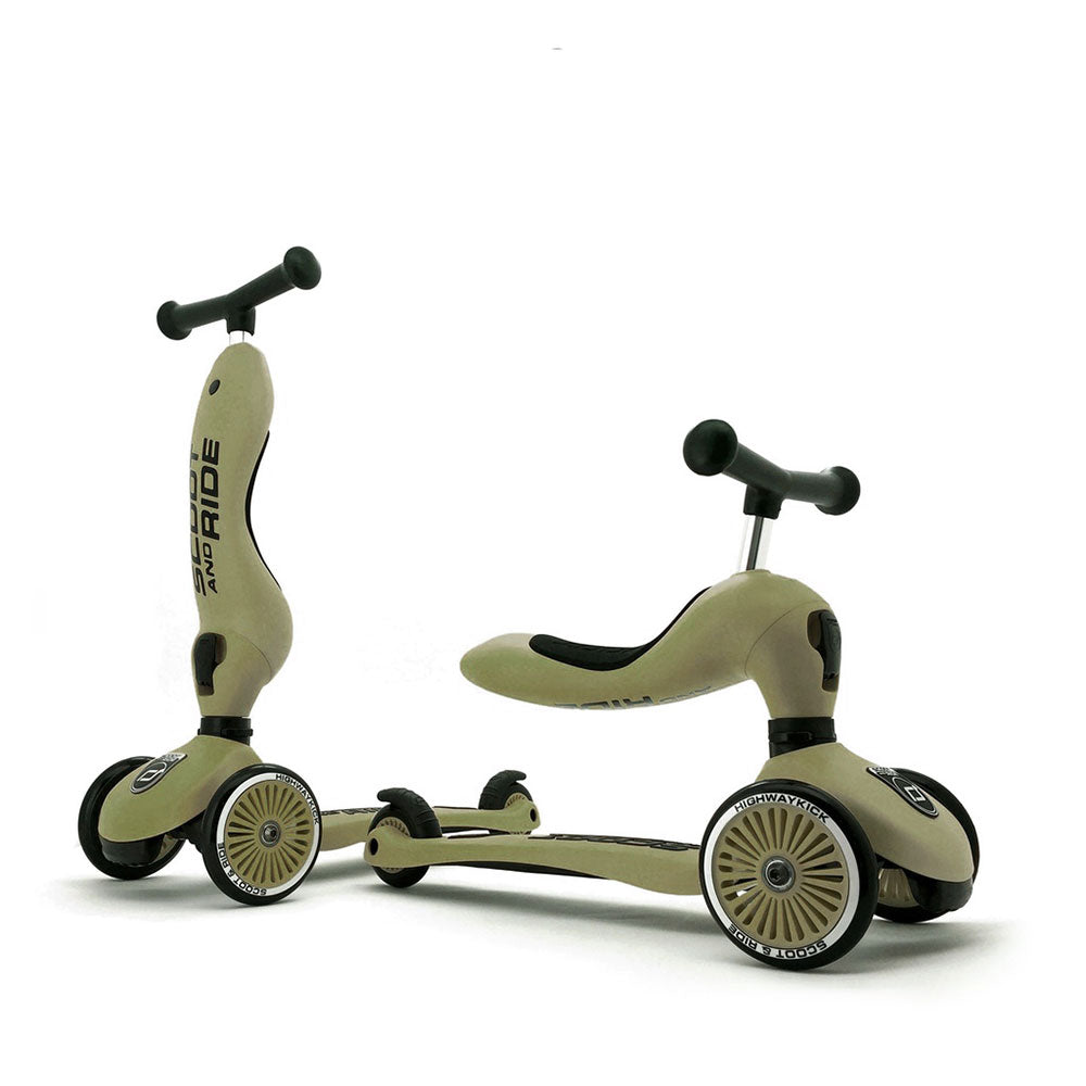 Laufrad und Fahrrad 2in1 Highwaykick  1-5 Jahre - Olive - Tublu.de