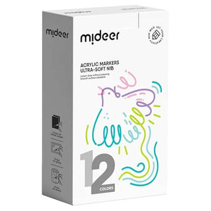 Acrylmarker mit sehr weicher Spitze – 12 Farben - Tublu.de