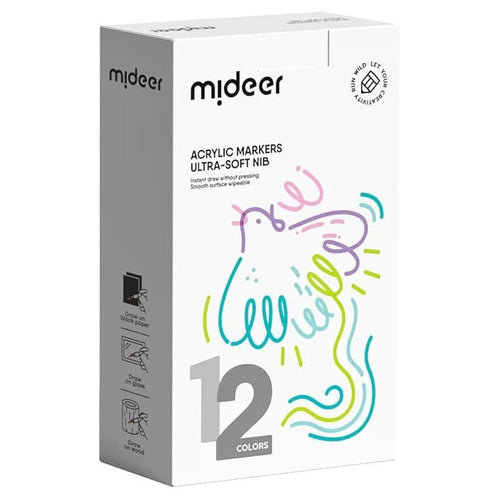 Acrylmarker mit sehr weicher Spitze – 12 Farben - Tublu.de
