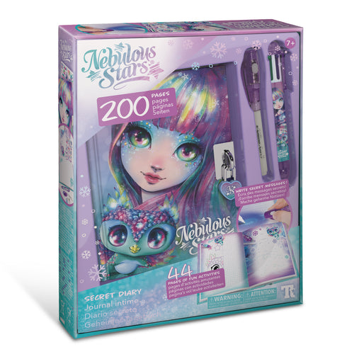 Tagebuch mit Vorhängeschloss – mit unsichtbarem Stift und UV-Taschenlampe zum Lesen  – Isadora 7+