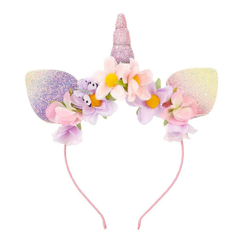 Haarband – Mit Ohren und Einhornhorn in Lila