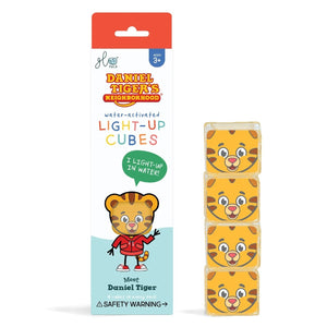Kostki sensoryczne świecące w wodzie Daniel Tygrysek Glo Pals - złote - Tublu.de