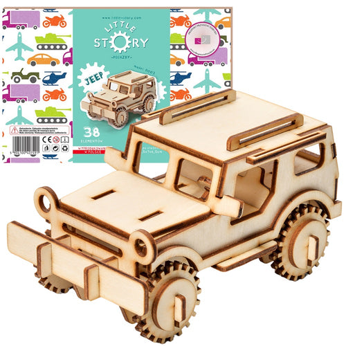 Holzpuzzle 3D-Modell – Jeep