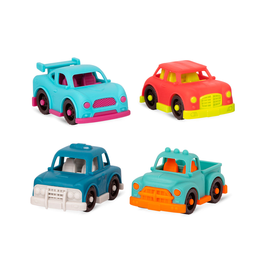 Set mit 4 kleinen Autos mit Pick-up – Happy Cruisers - Tublu.de