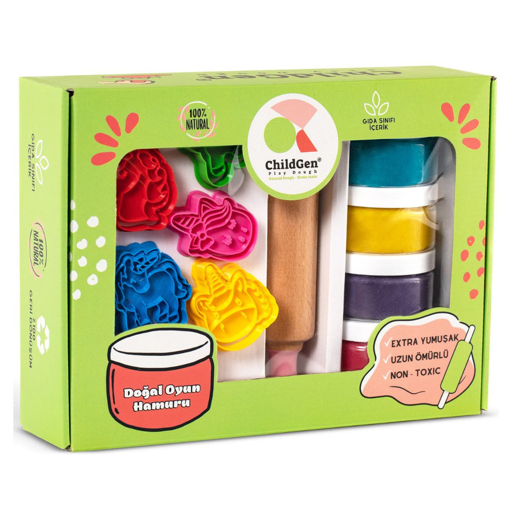 Kreativset, 100 % natürliche Knete und Zubehör – Einhorn - Tublu.de