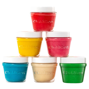 Natürliche Knete in Gläsern – Set mit 6 Farben - Tublu.de