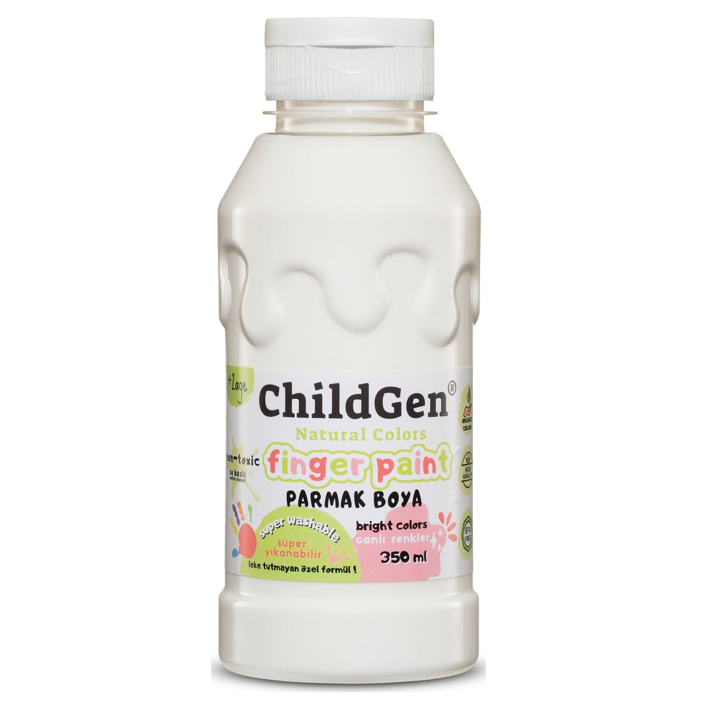 Leicht abwaschbare Fingerfarbe 350 ml – Weiß - Tublu.de