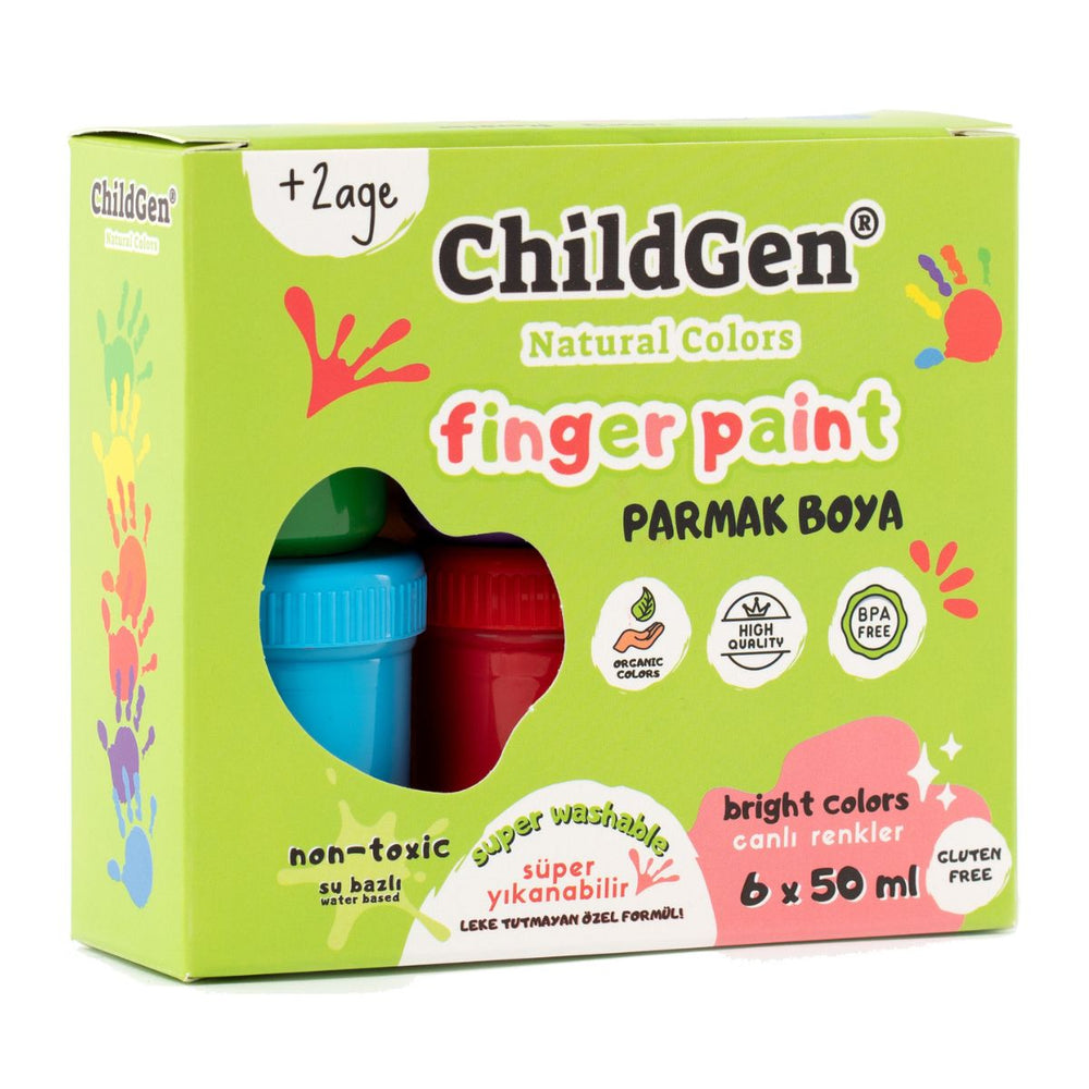 Fingerfarben 6 x 50 ml, leicht abwaschbar - Tublu.de