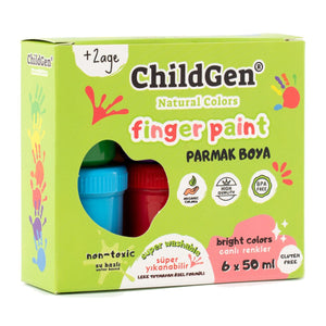 Fingerfarben 6 x 50 ml, leicht abwaschbar - Tublu.de