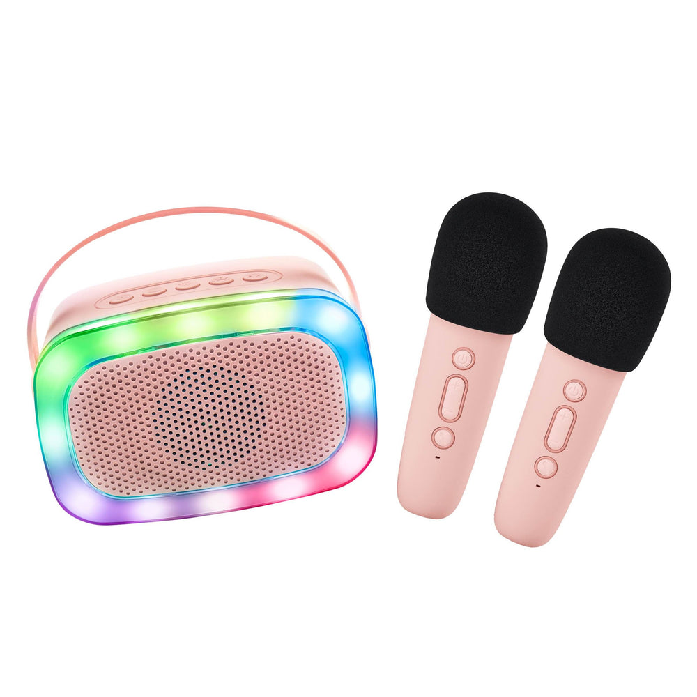 Party-Karaoke mit zwei Mikrofonen - Rosa