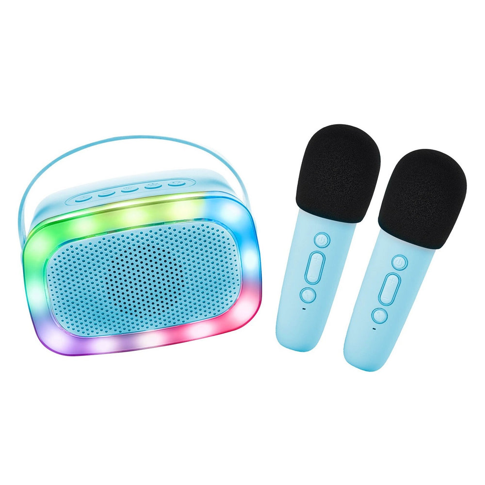 Party-Karaoke mit zwei Mikrofonen - Blau