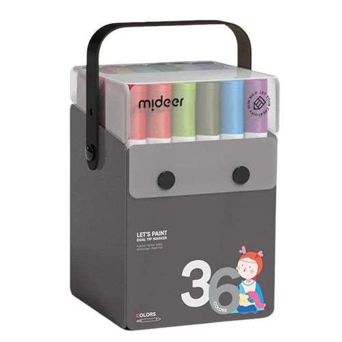Transparente Marker mit doppelter Spitze – 36 Farben - Tublu.de