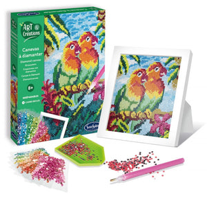 Kreatives Set mit Diamanten – Papageien-Unzertrennliche