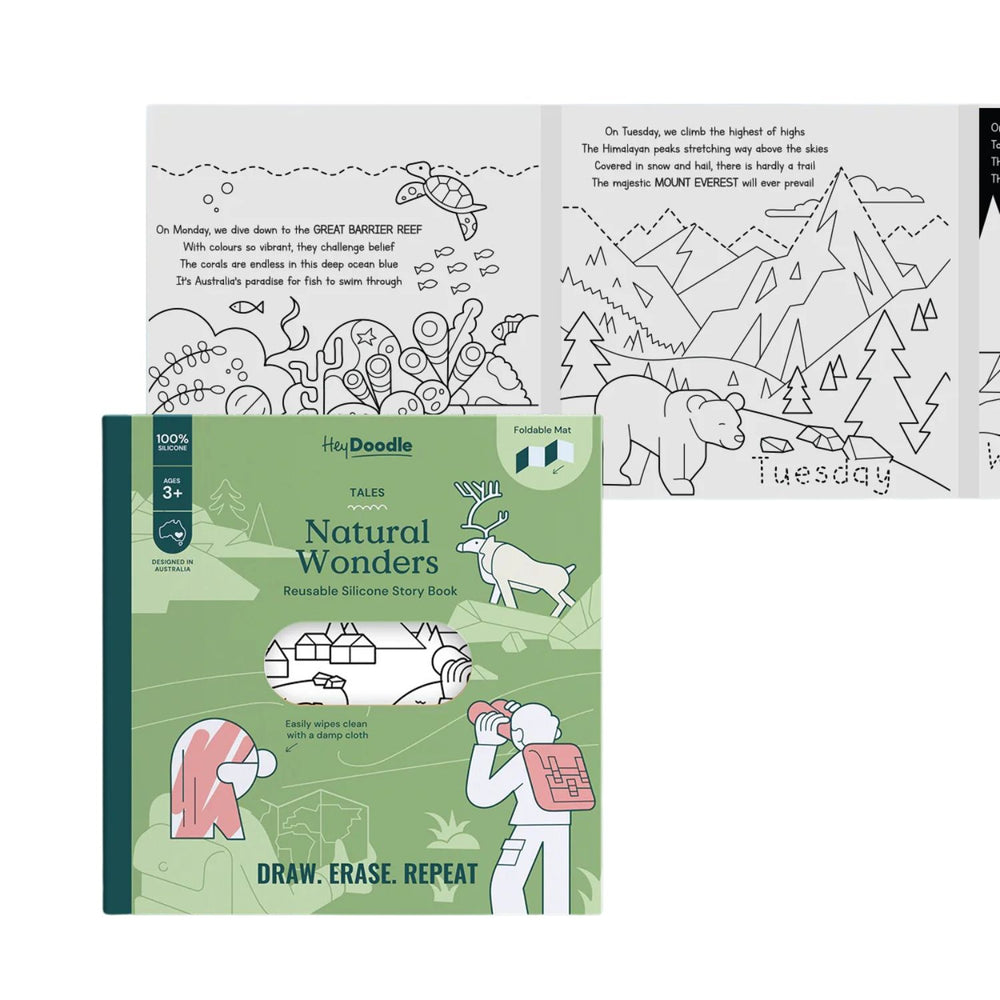 Silikonbuch zum wiederholten Ausmalen – Wunder der Natur - Tublu.de