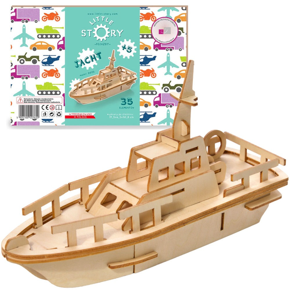 Holzpuzzle 3D-Modell – Yacht