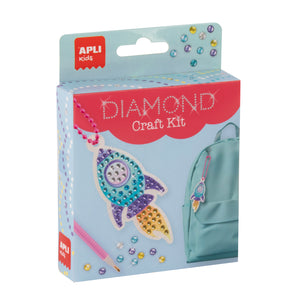 Set zum Basteln von Diamant-Schlüsselanhängern DIY – Rakete - Tublu.de