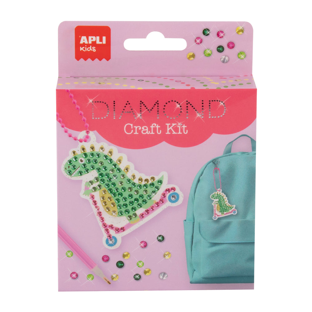 Set zum Basteln von Diamant-Schlüsselanhängern DIY – Dinosaurier - Tublu.de