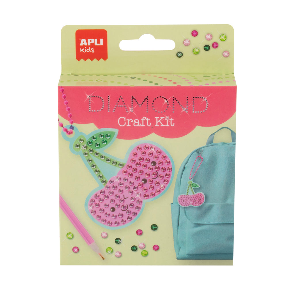 Set zum Basteln von Diamant-Schlüsselanhängern DIY – Kirsche - Tublu.de