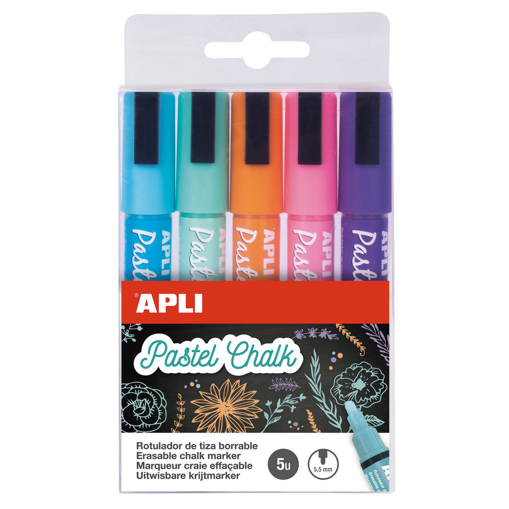 Set mit Kreidemarkern – Pastellfarben 5 Stück - Tublu.de