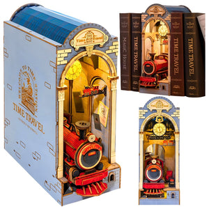 Holzbausatz mit LED Book Nook Zeitreise