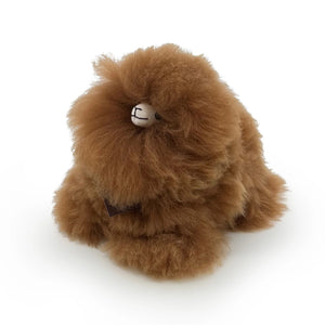 Fluffiges Alpaka-Kuscheltier Monsterfluff – Hazelnut 15 cm