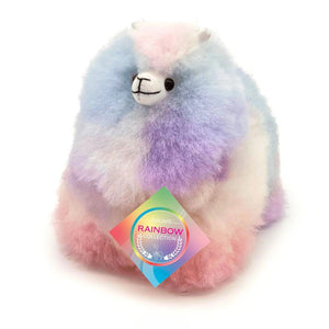 Fluffiges Alpaka-Kuscheltier Rainbows – Galaxy 15 cm