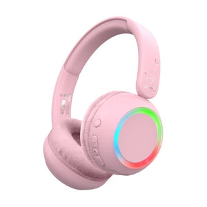 Kabellose Kopfhörer mit Beleuchtung - Rosa