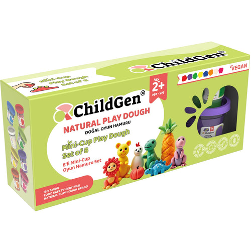 Natürliche Knete in Öko-Bechern – Mini Cup 8 Stück - Tublu.de