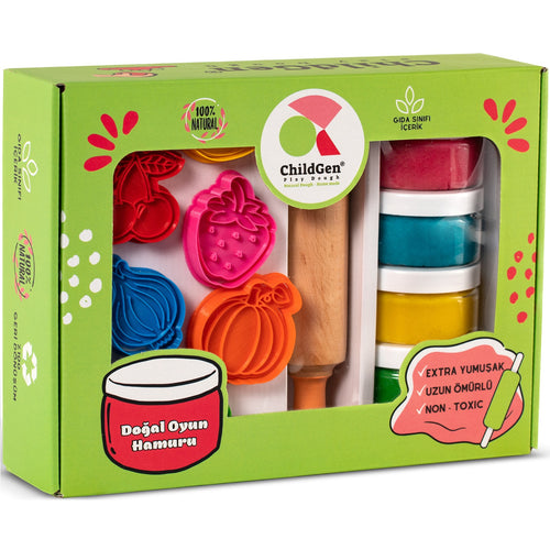 Kreativset, 100 % natürliche Knete und Zubehör – Gemüse und Obst - Tublu.de