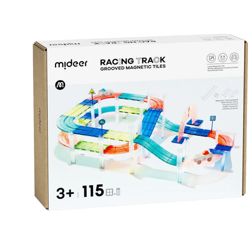 Magnetische Bausteine mit Autos – Rennbahn 115 Teile - Tublu.de