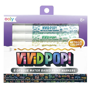 Metallic-Acrylmarker – kräftige Farben – Vivid Pop, 8er-Set