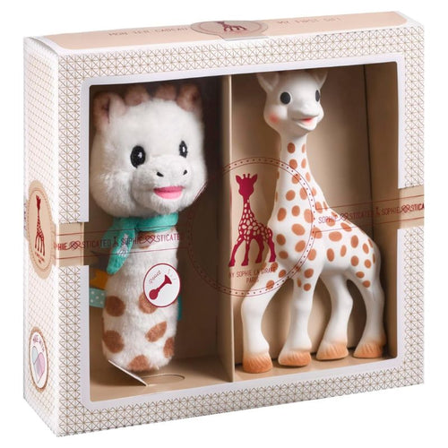 Geschenkset Sophie la girafe mit Plüschrassel - Tublu.de