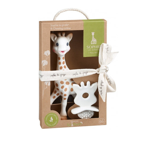 Set So'Pure  - Sophie die Giraffe mit Beißring aus Kautschukharz - Tublu.de