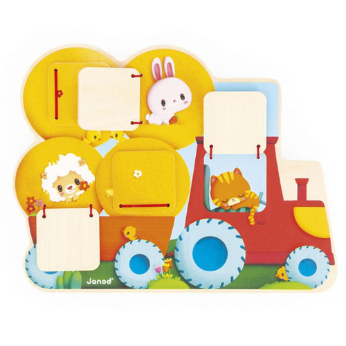 Holztafel zum Suchen und Finden – Traktor Bauernhof 12m+ - Tublu.de