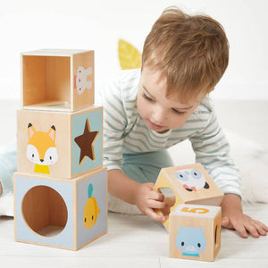 Holzpyramide, 6 Teile – Pure