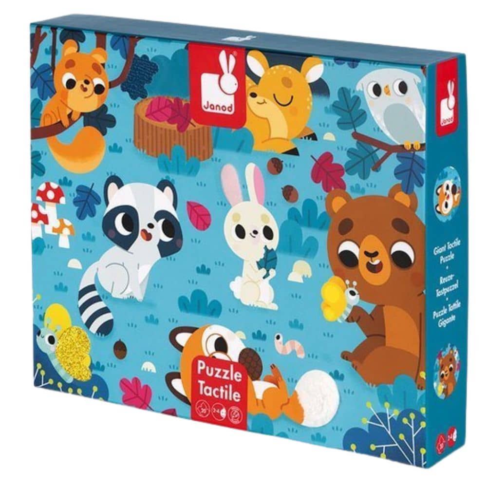 Sensorisches Puzzle – Waldtiere, 20 Teile, 2+