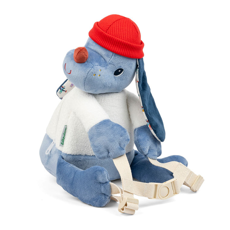 Weicher Kuschelrucksack – Hund Jules 12 m+