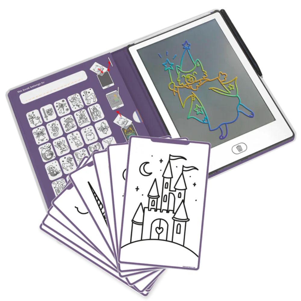 Grafiktablett zum Zeichnen mit Vorlagen Kidydraw Mini – Es war einmal vor langer Zeit