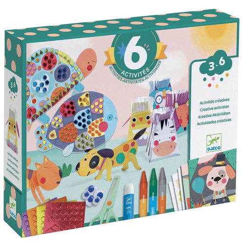 6-in-1-Kunstset - Tiere und ihre Häuser