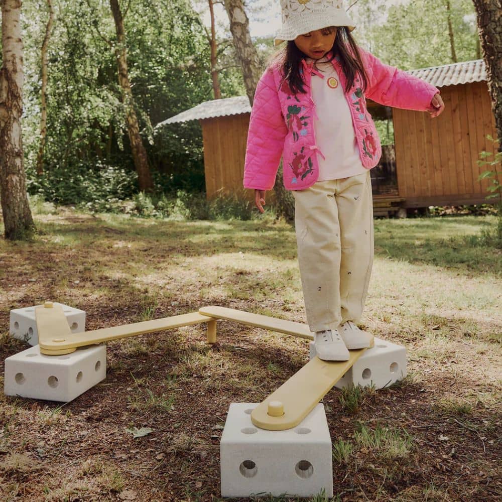 Balance Track Set – Sandgrau/Honiggelb